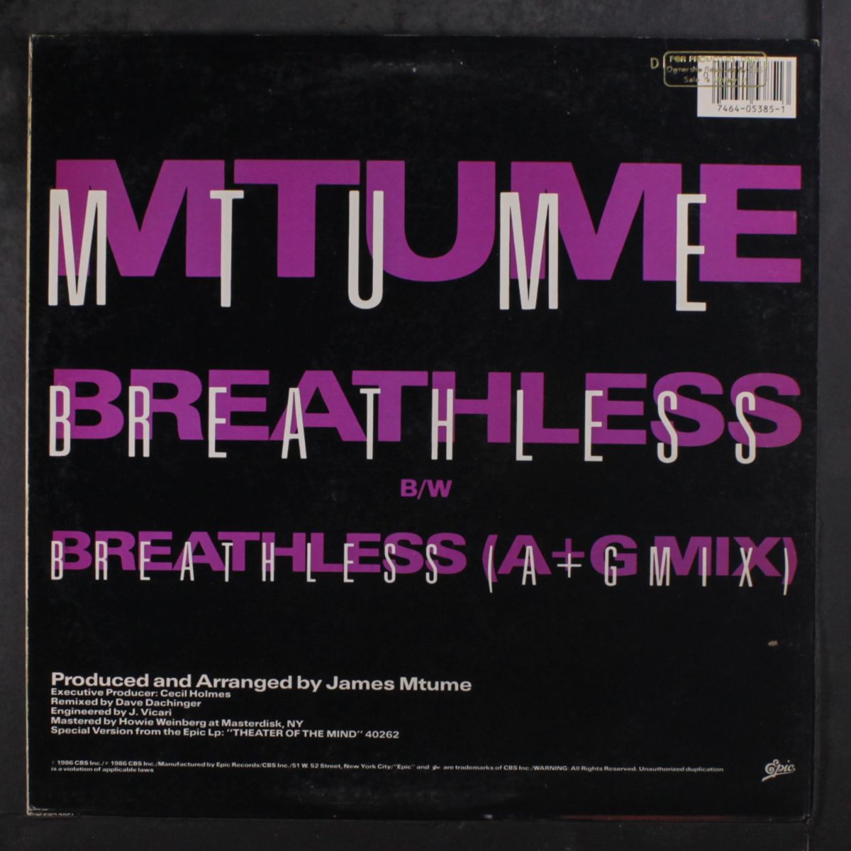 breathless by MTUME