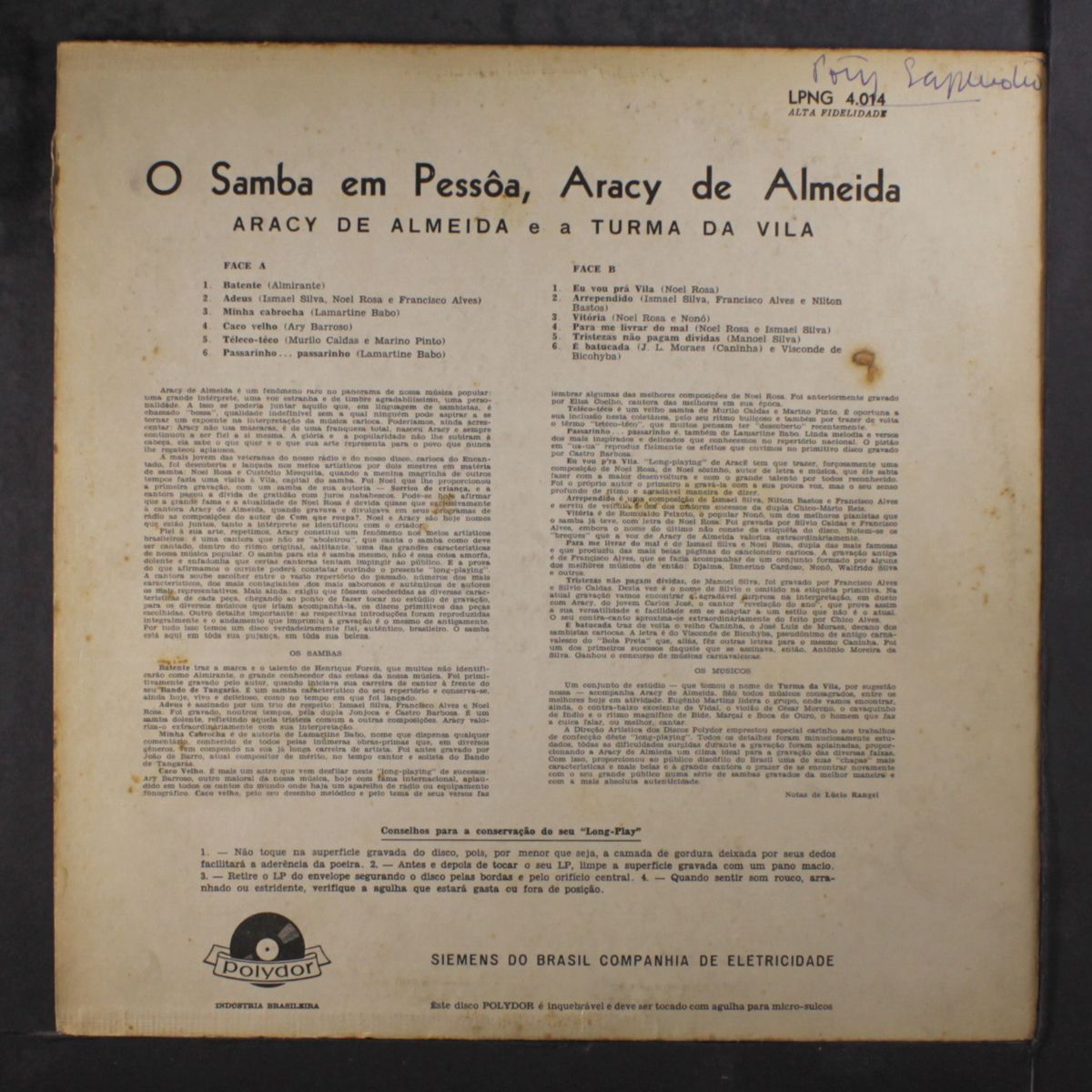 o samba em pessoa by ARACY DE ALMEIDA