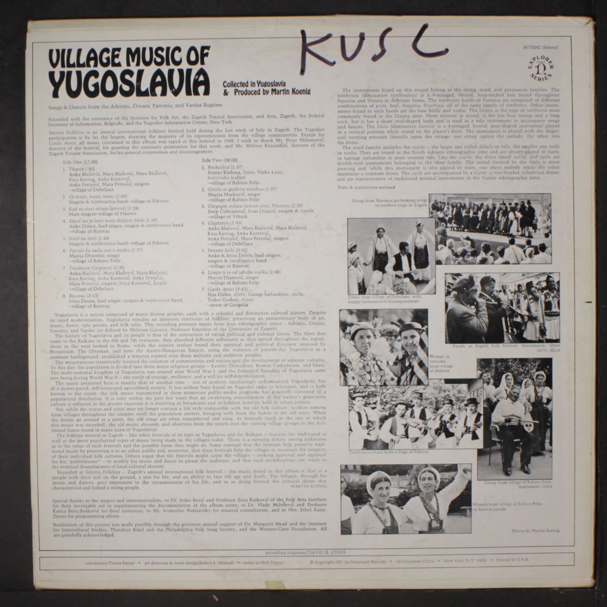 village music of yugoslavia by VARIOUS