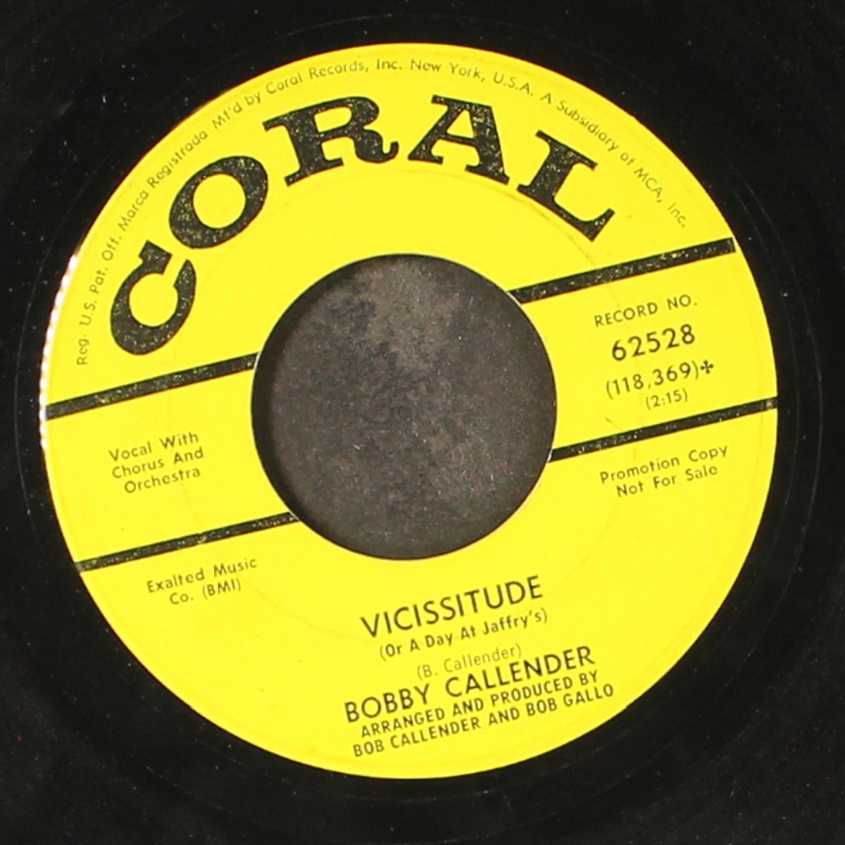 sweet song of life / vicissitude (or a day at jaffry's) by BOBBY CALLENDER