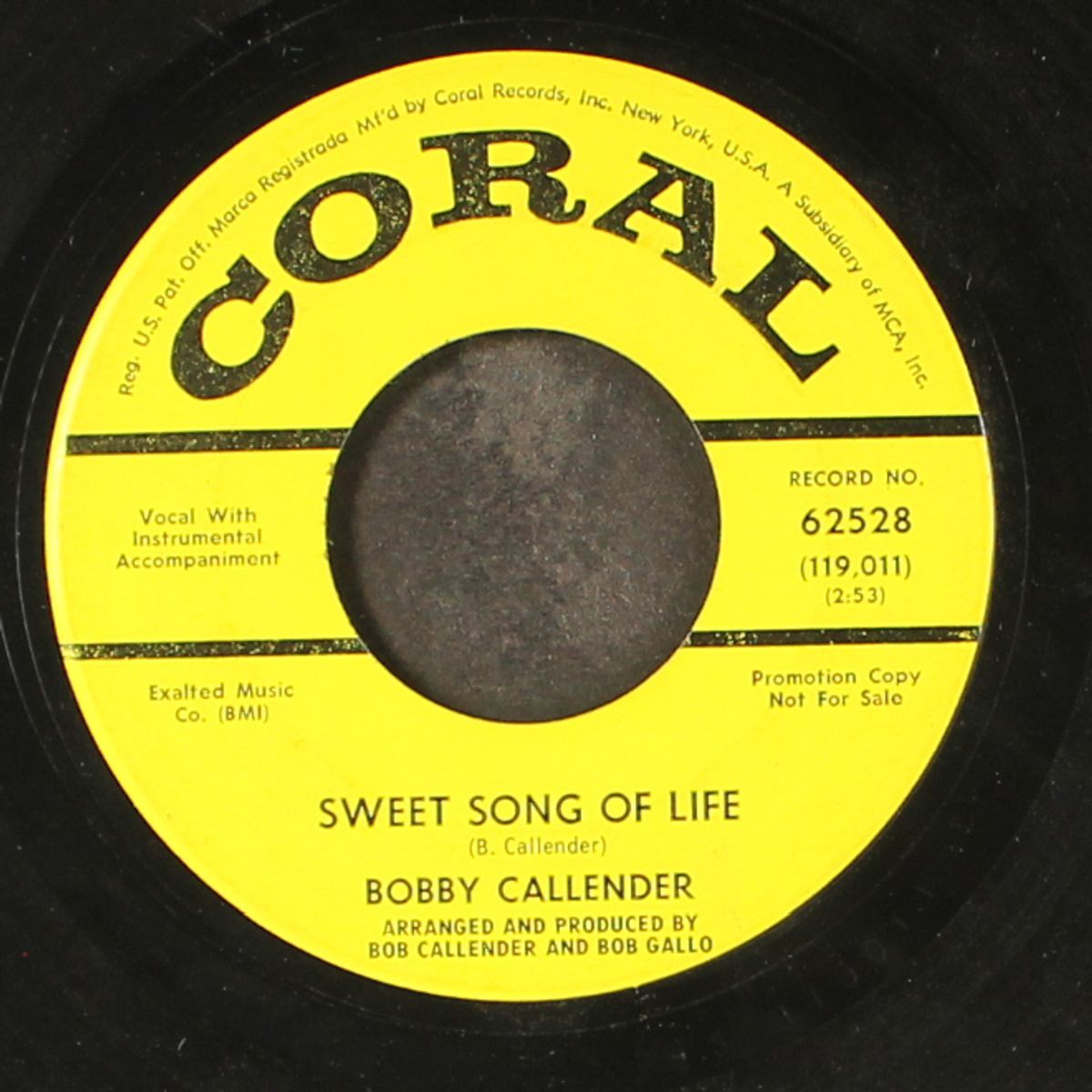 sweet song of life / vicissitude (or a day at jaffry's) by BOBBY CALLENDER
