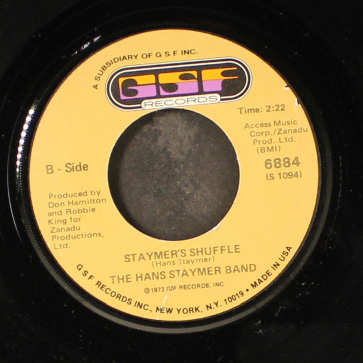 dig a hole / staymer's shuffle by HANS STAYMER BAND