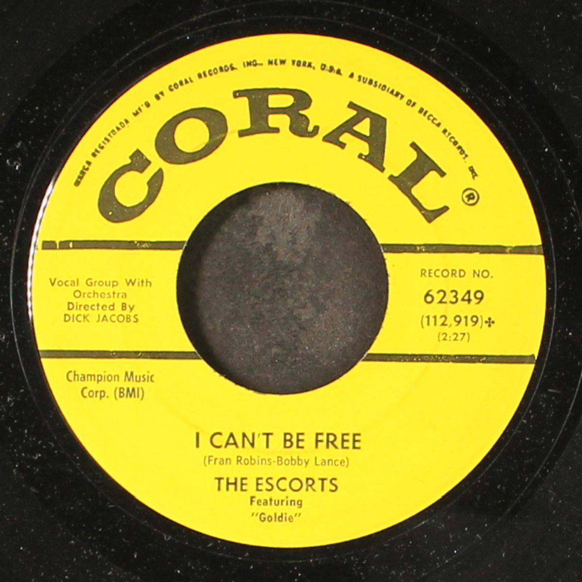 i can't be free / one hand, one heart by ESCORTS