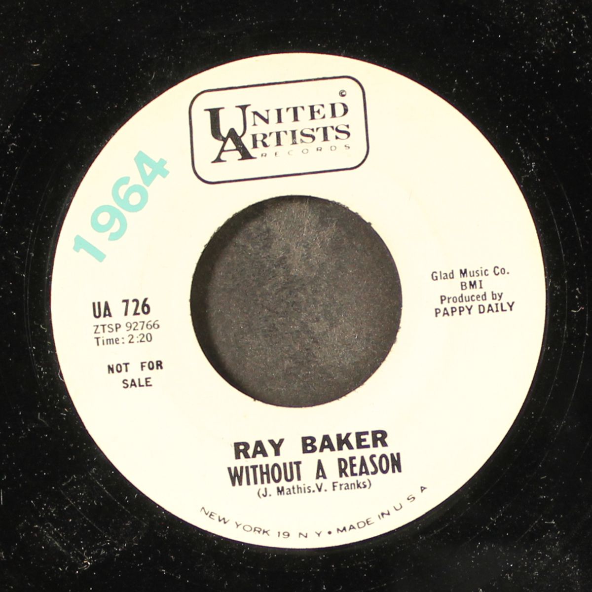 without a reason / a million miles or more by RAY BAKER