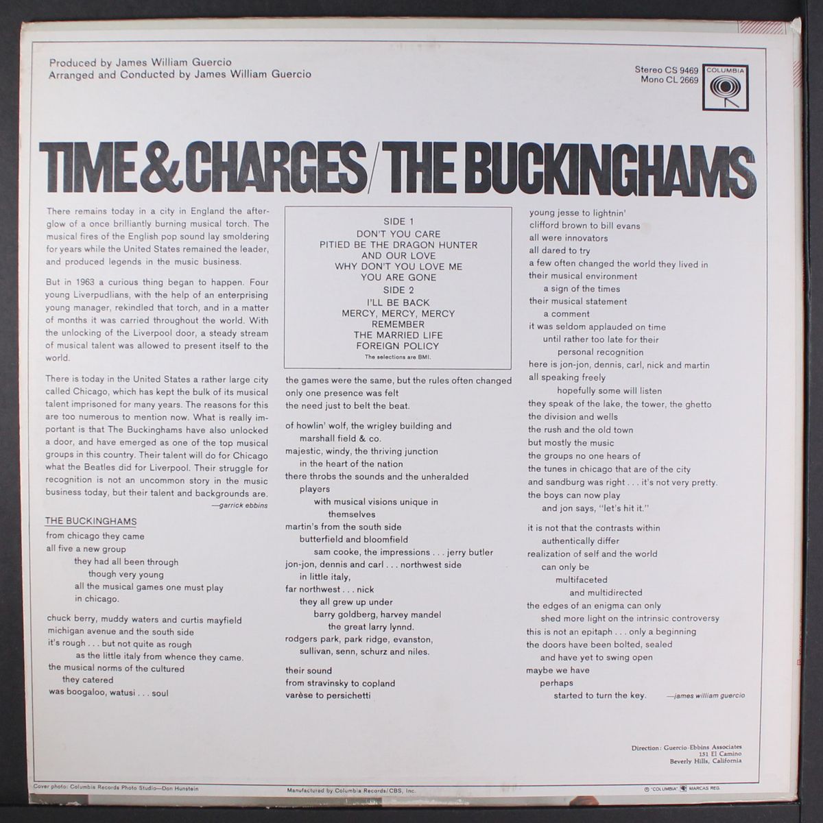 time and charges by BUCKINGHAMS
