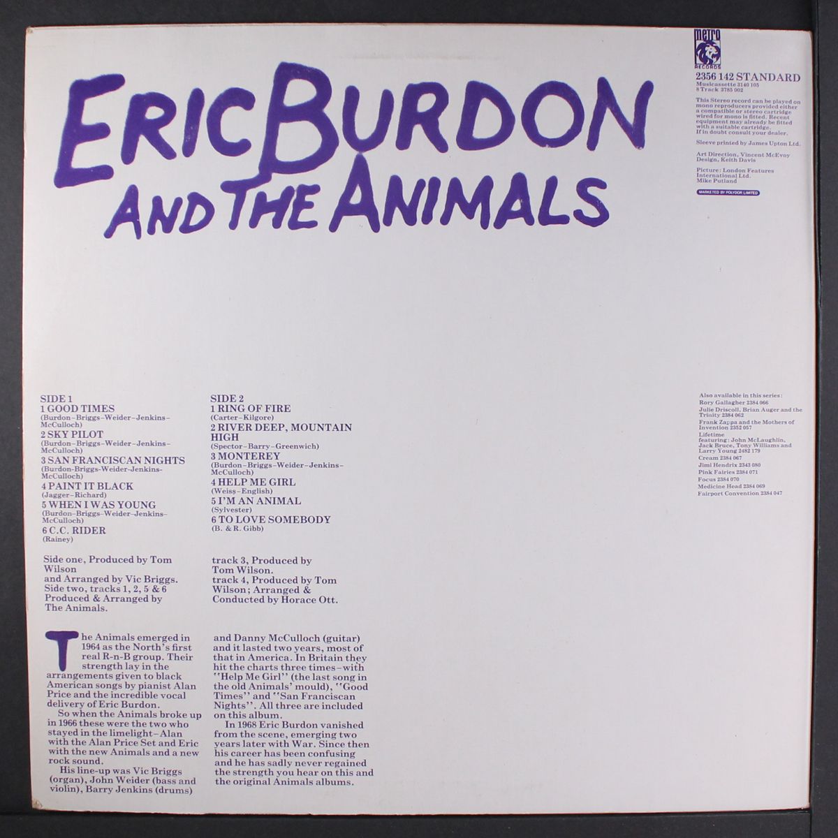 eric burdon & animals by ERIC BURDON & ANIMALS