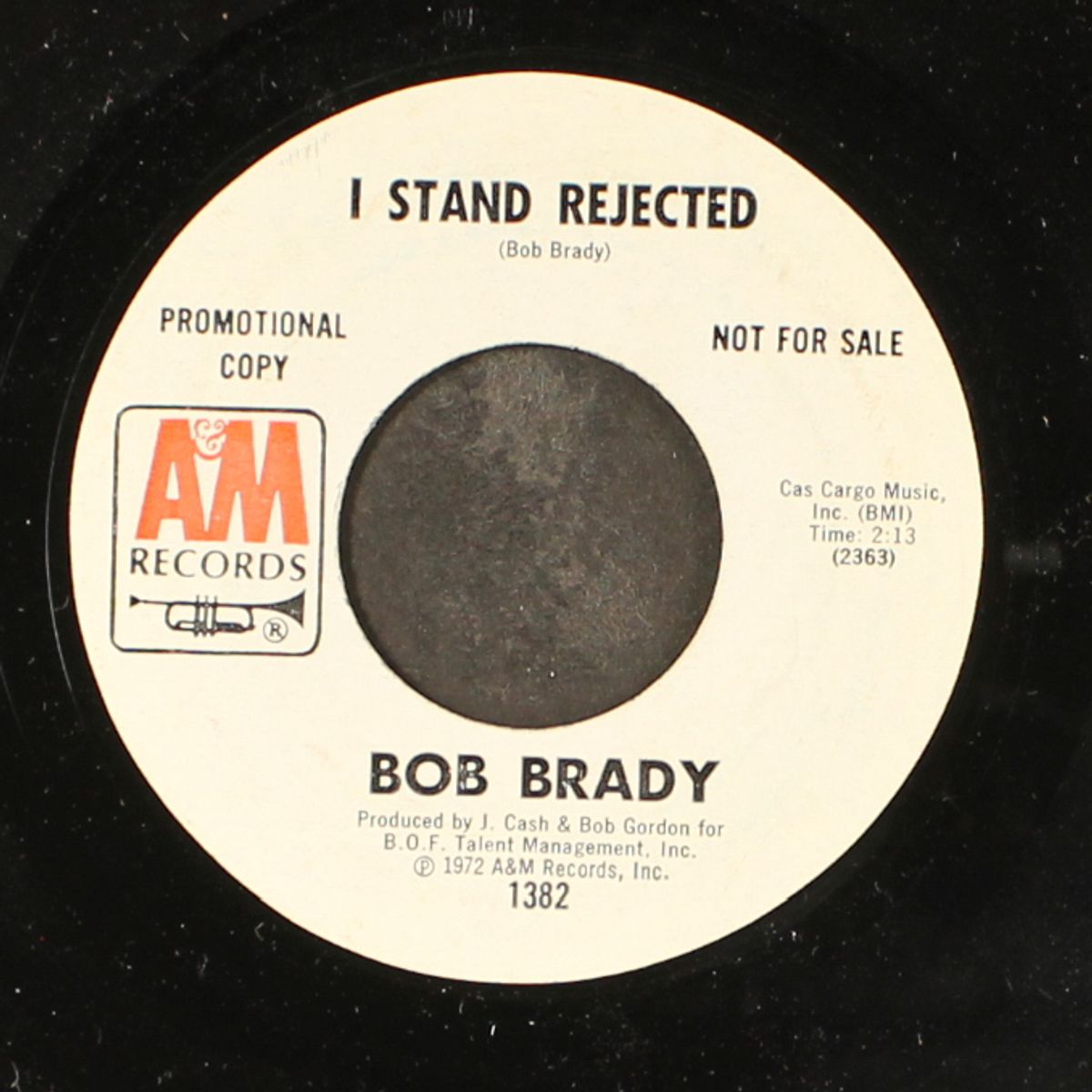 i stand rejected / more, more, more, of your love by BOB BRADY