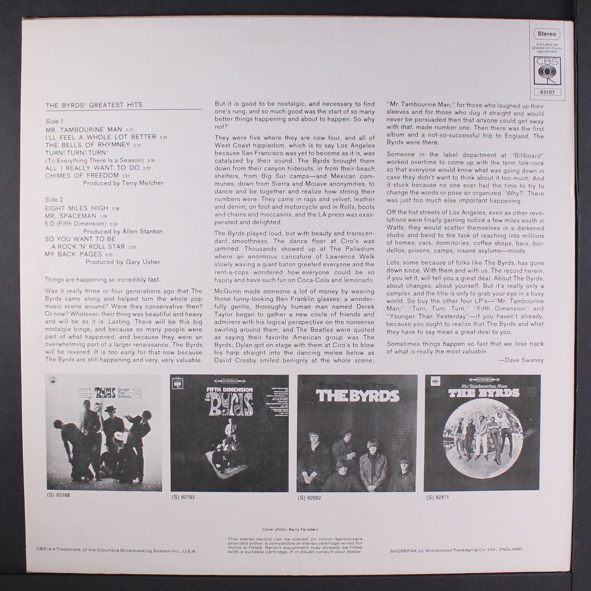 greatest hits by BYRDS
