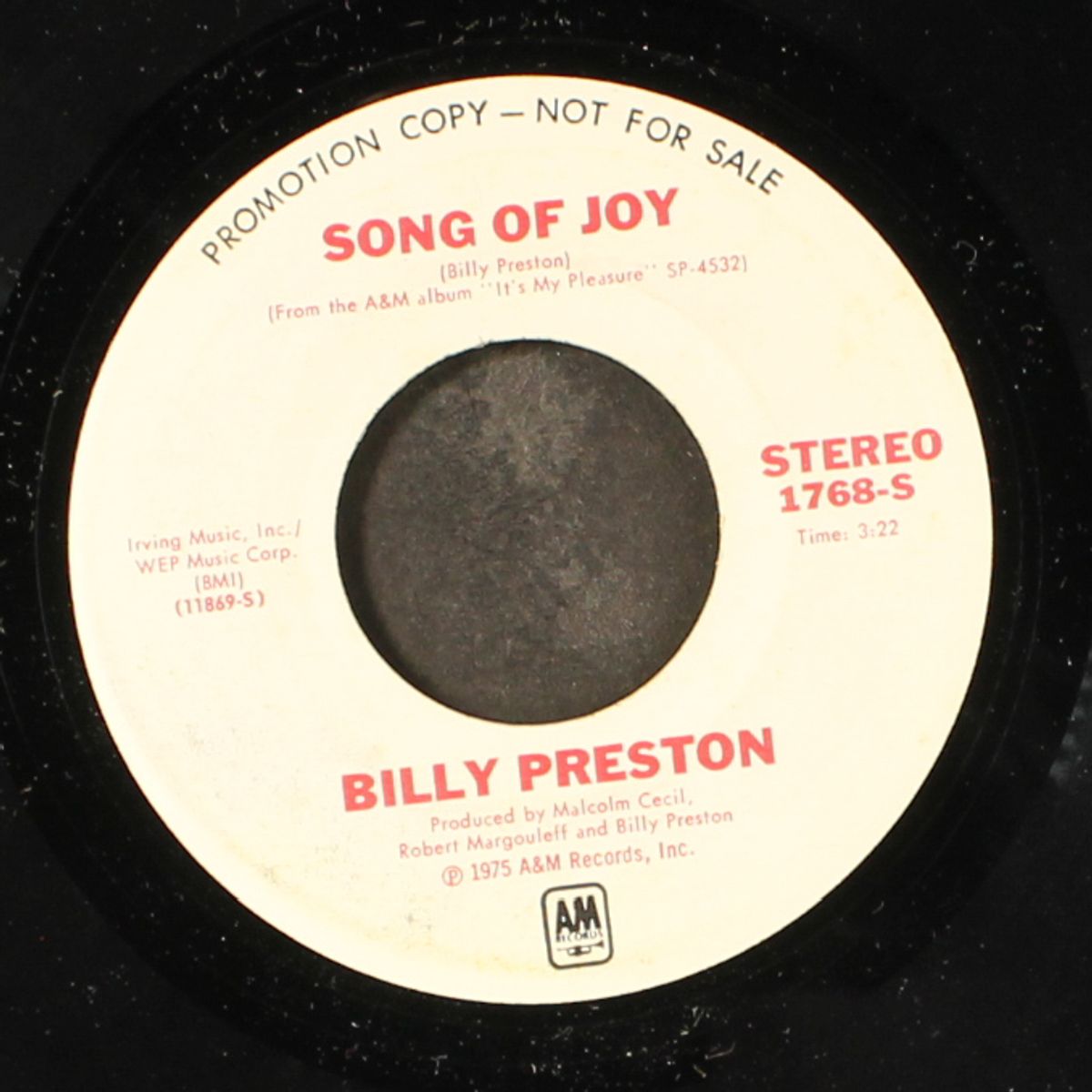 do it while you can / song of joy by BILLY PRESTON