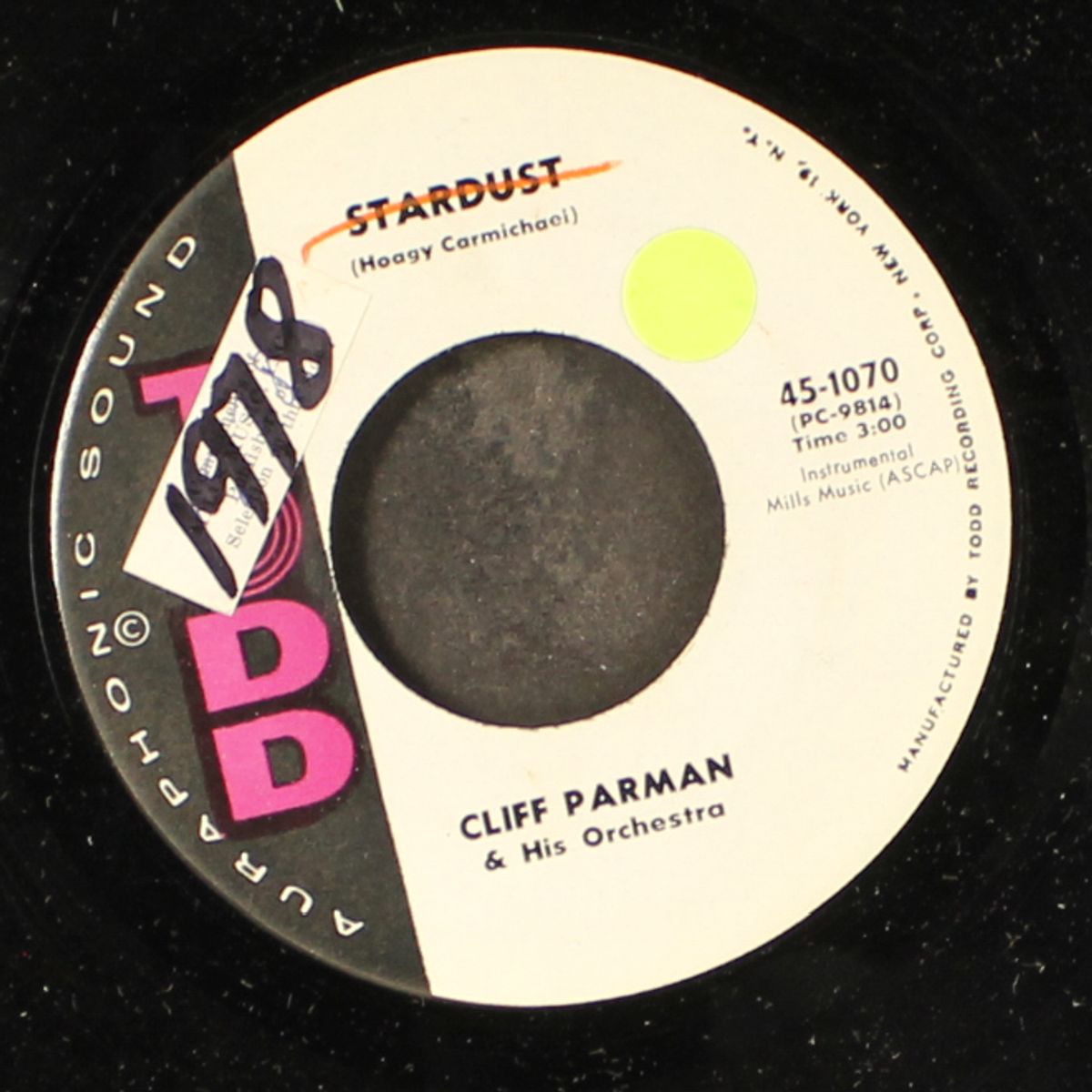 happy heart / stardust by CLIFF PARMAN