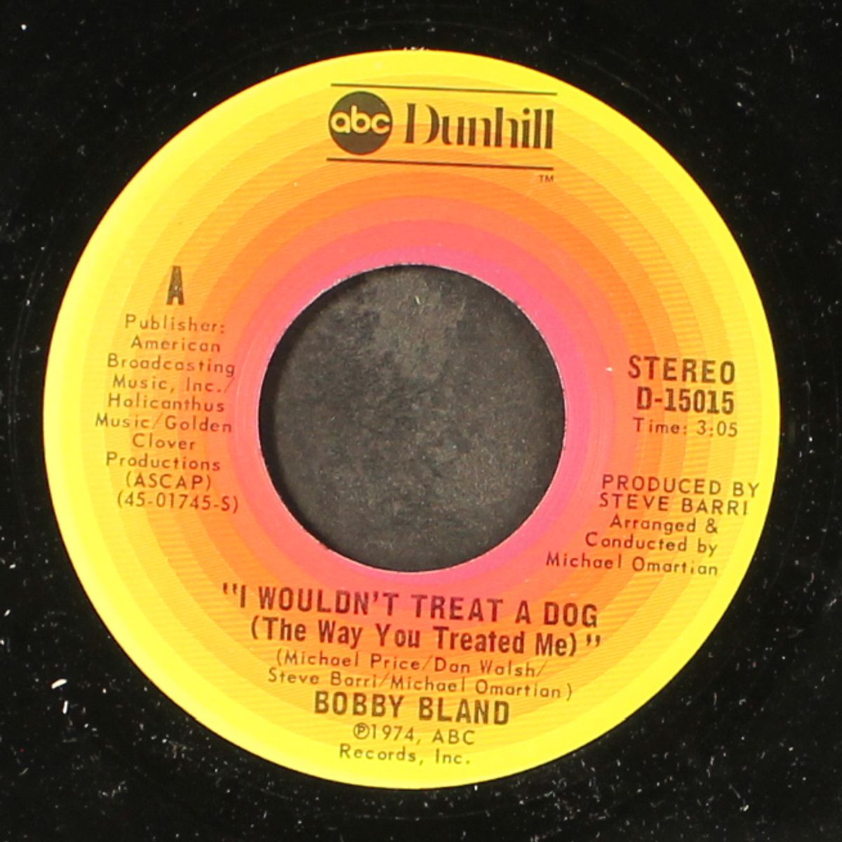 i wouldn't treat a dog / i ain't gonna be the by BOBBY BLAND