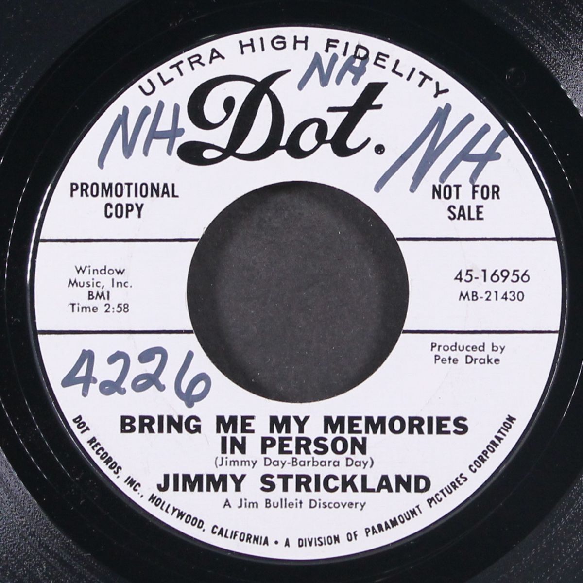 don't get your hopes up / bring me my memories in person by JIMMY STRICKLAND