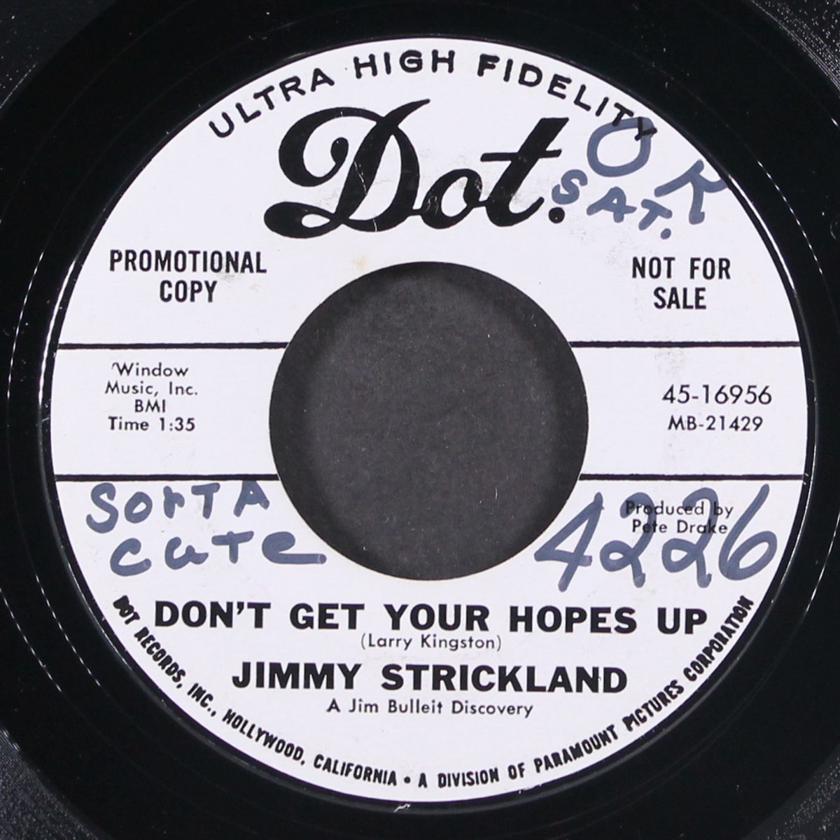 don't get your hopes up / bring me my memories in person by JIMMY STRICKLAND