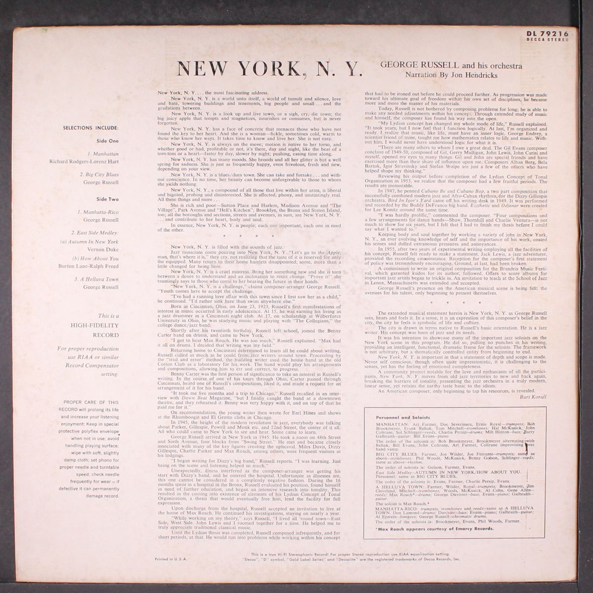 new york, n.y. by GEORGE RUSSELL