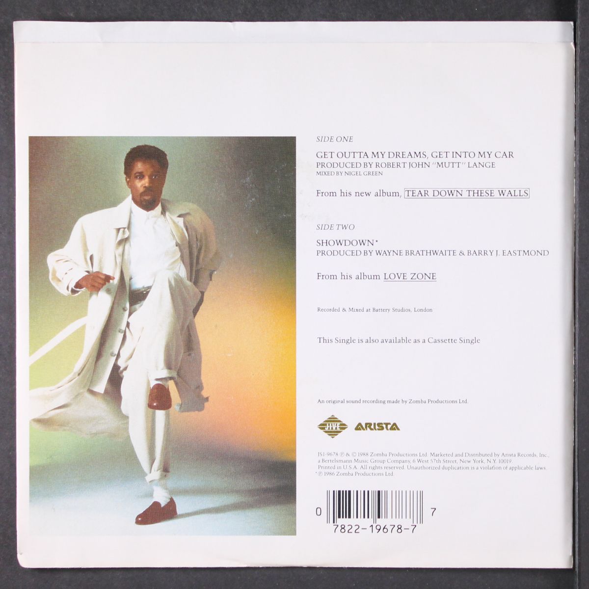 get outta my dreams, get into my car / showdown by BILLY OCEAN