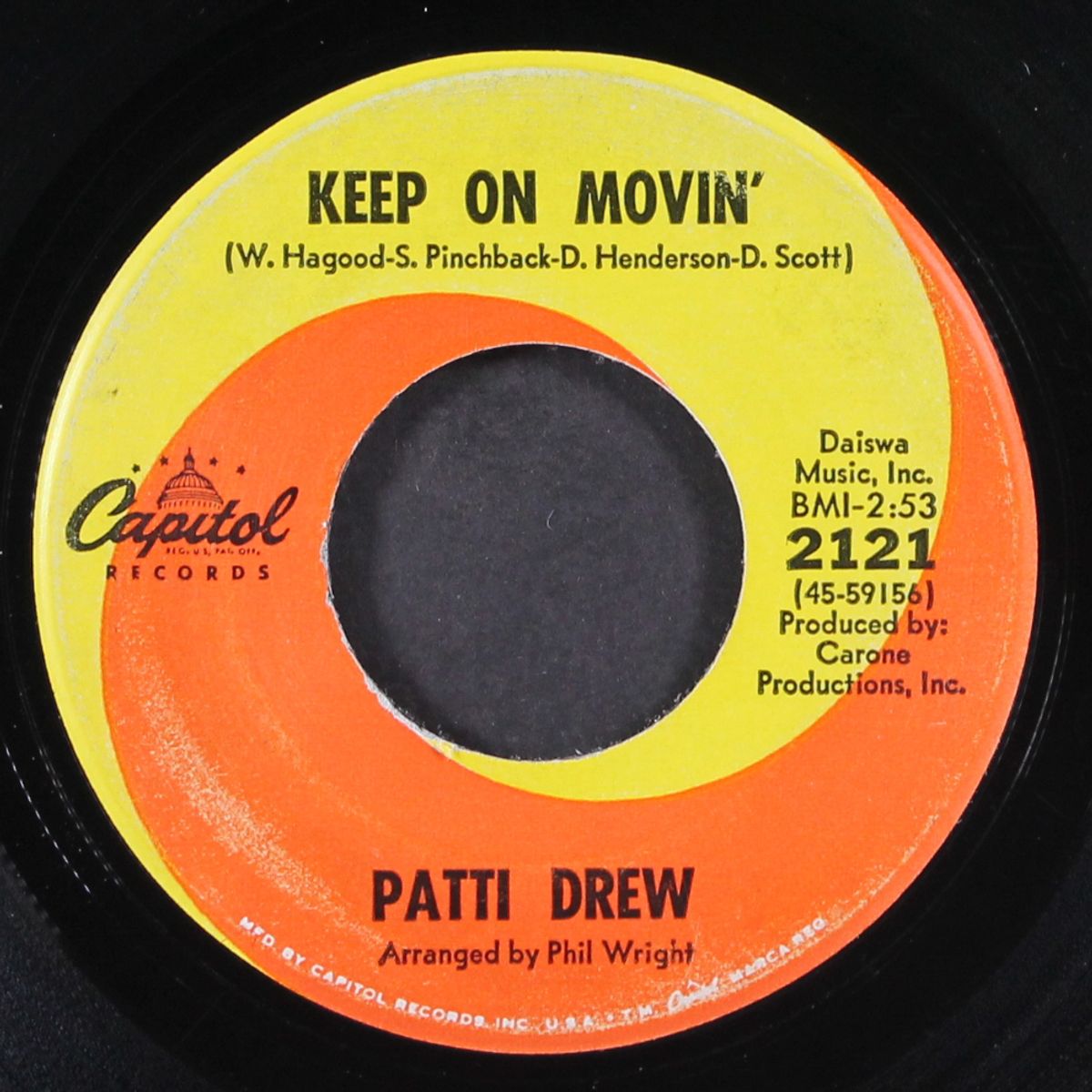there'll never be another / keep on movin' by PATTI DREW