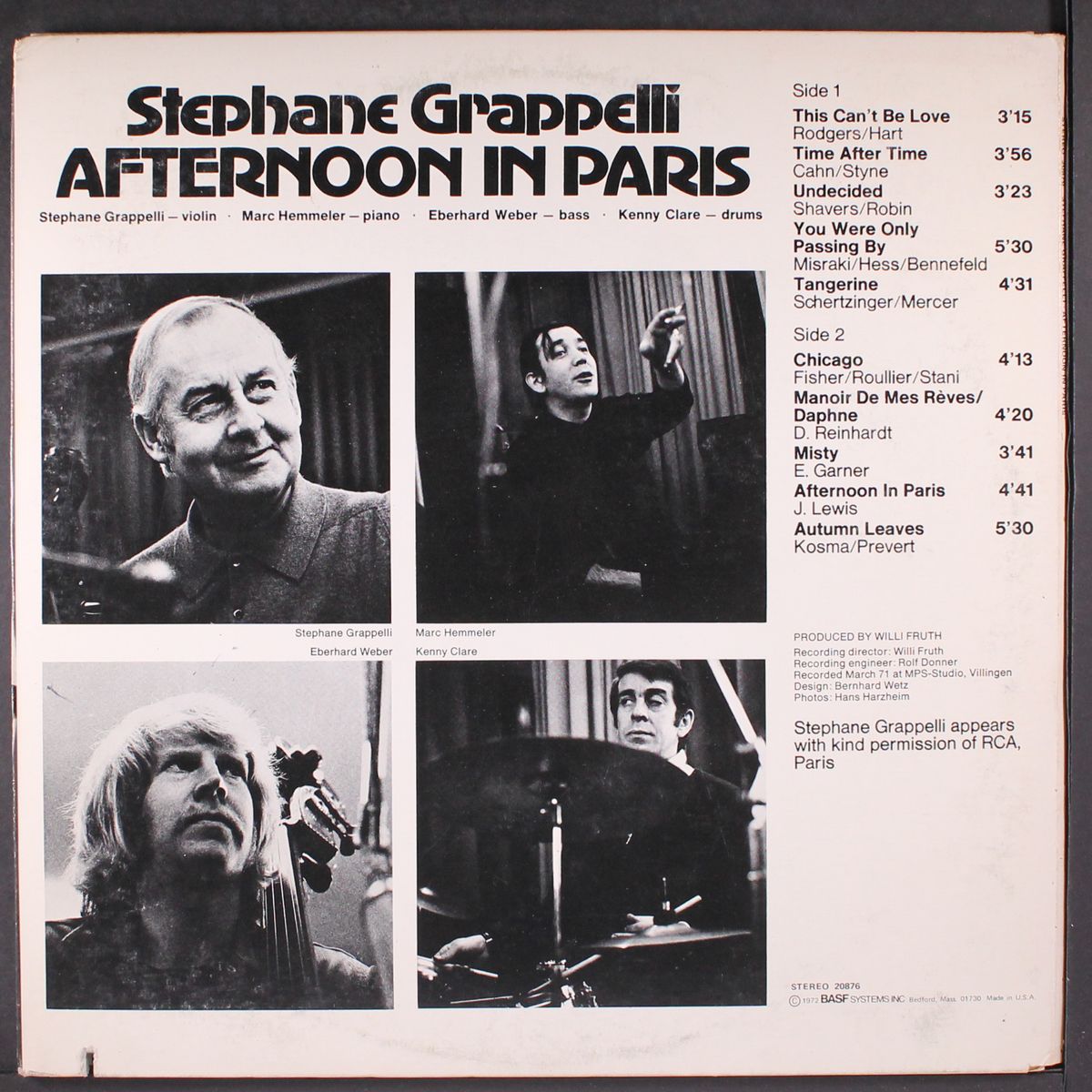 afternoon in paris by STEPHANE GRAPPELLI