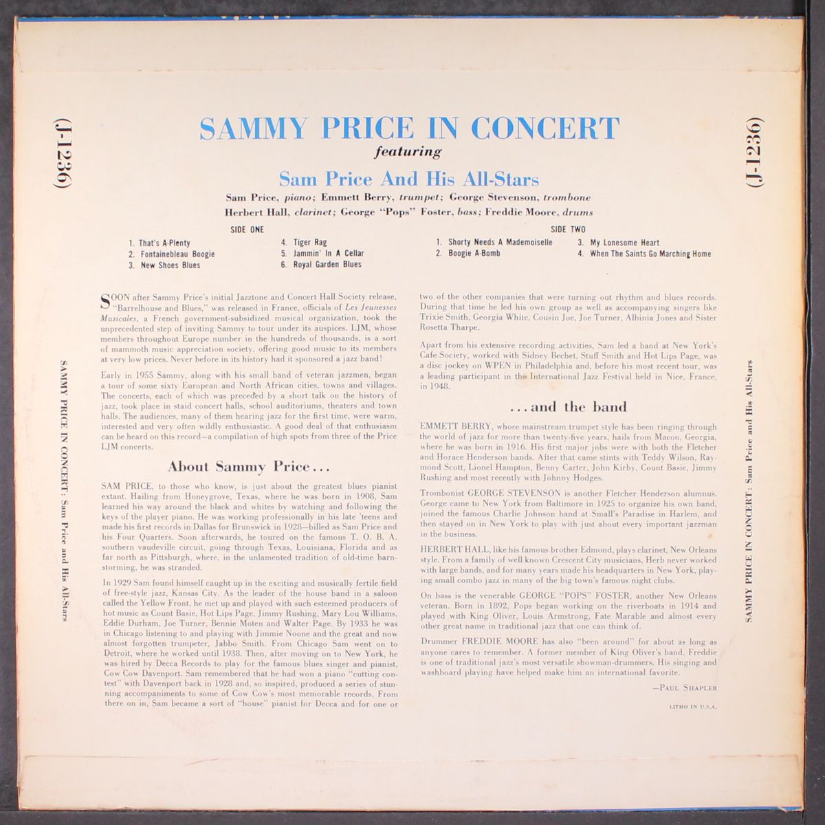 in concert by SAMMY PRICE