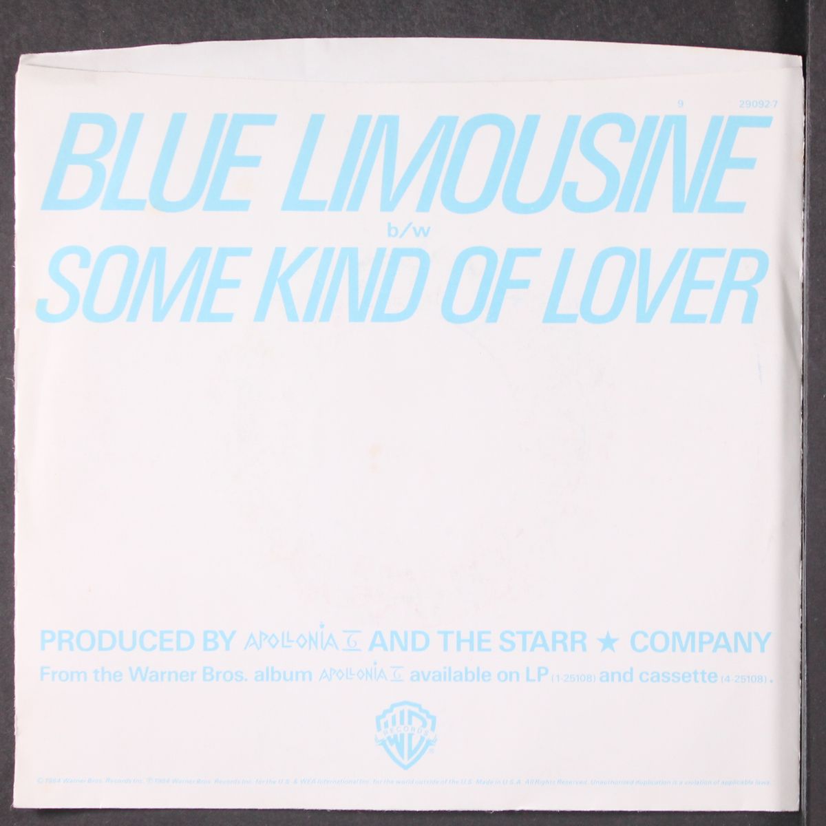 blue limousine / same by APOLLONIA 6
