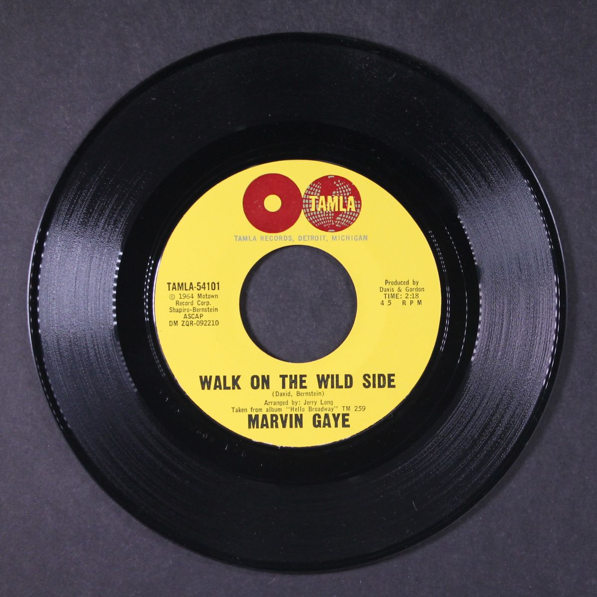baby don't you do it / walk on the wild side by MARVIN GAYE