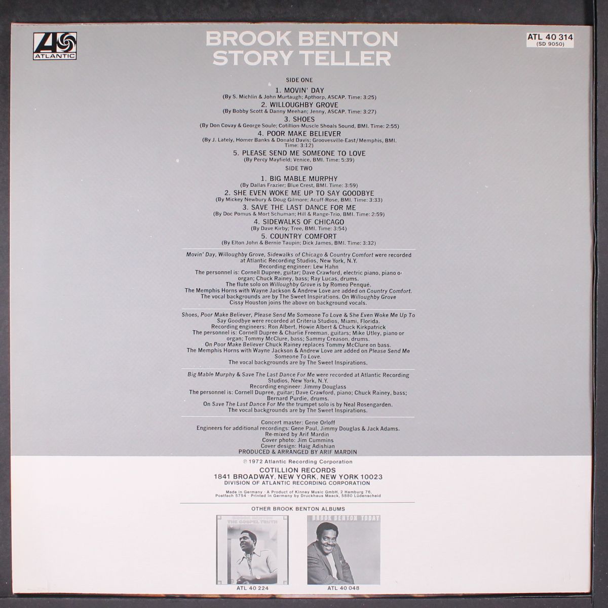 story teller by BROOK BENTON