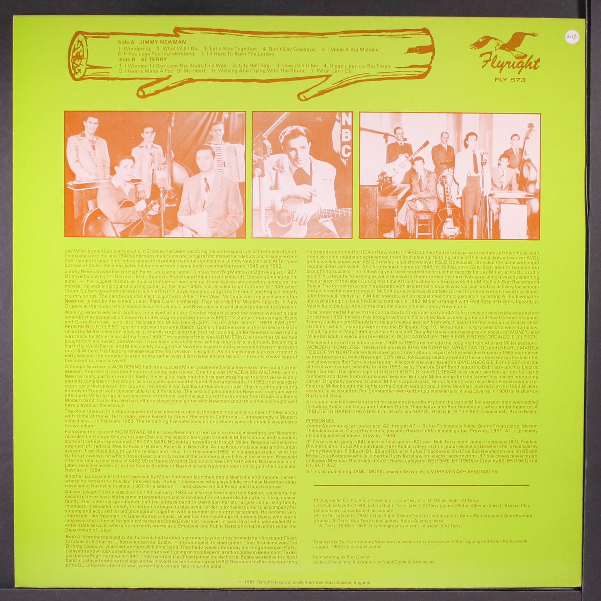 their earliest recordings by JIMMY NEWMAN / AL TERRY