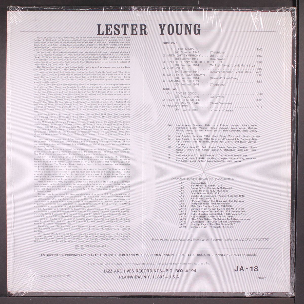 jammin with lester by LESTER YOUNG