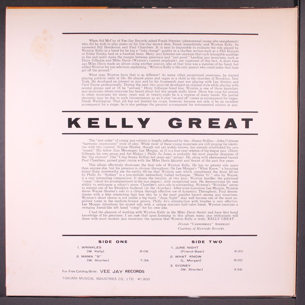 kelly great by WYNTON KELLY
