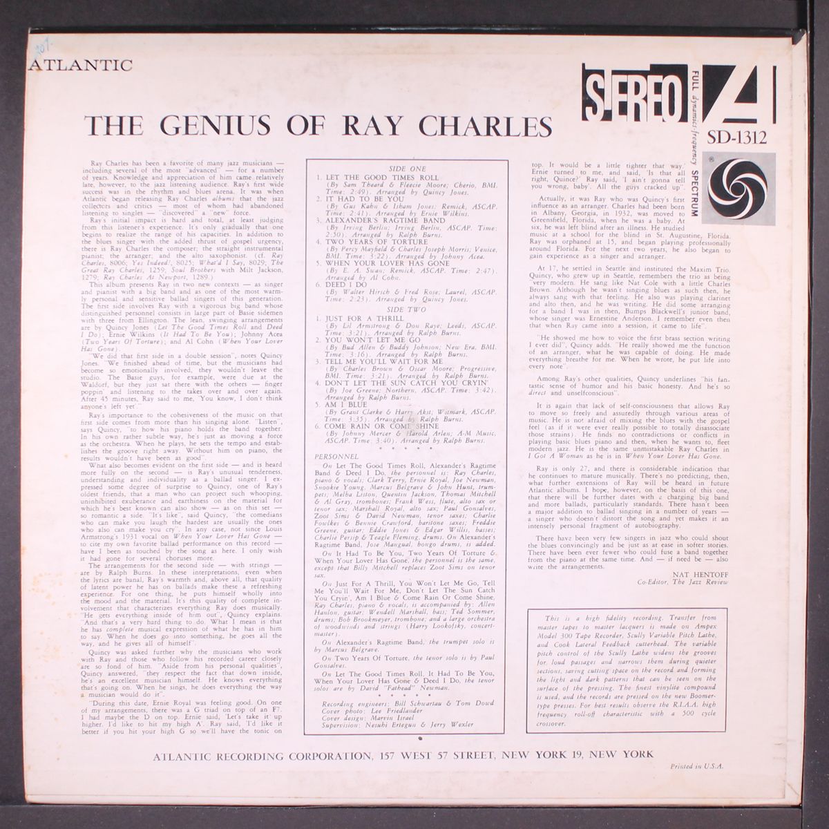 the genius of by RAY CHARLES