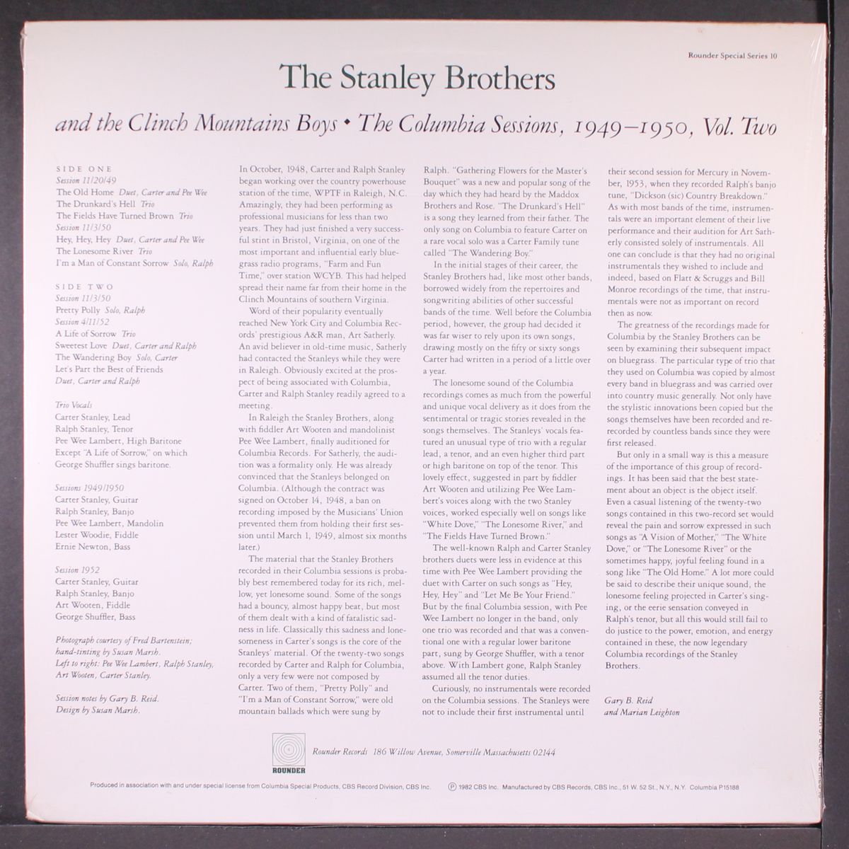 the columbia sessions, 1949-50, vol. 2 by STANLEY BROTHERS