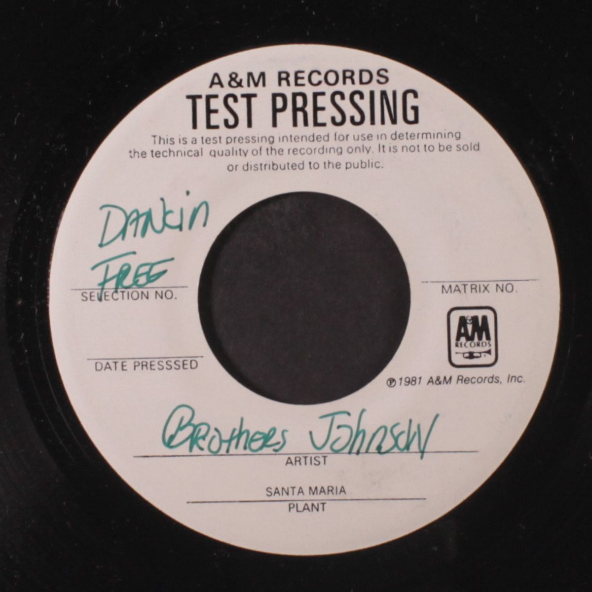 dancin' free / same by BROTHERS JOHNSON
