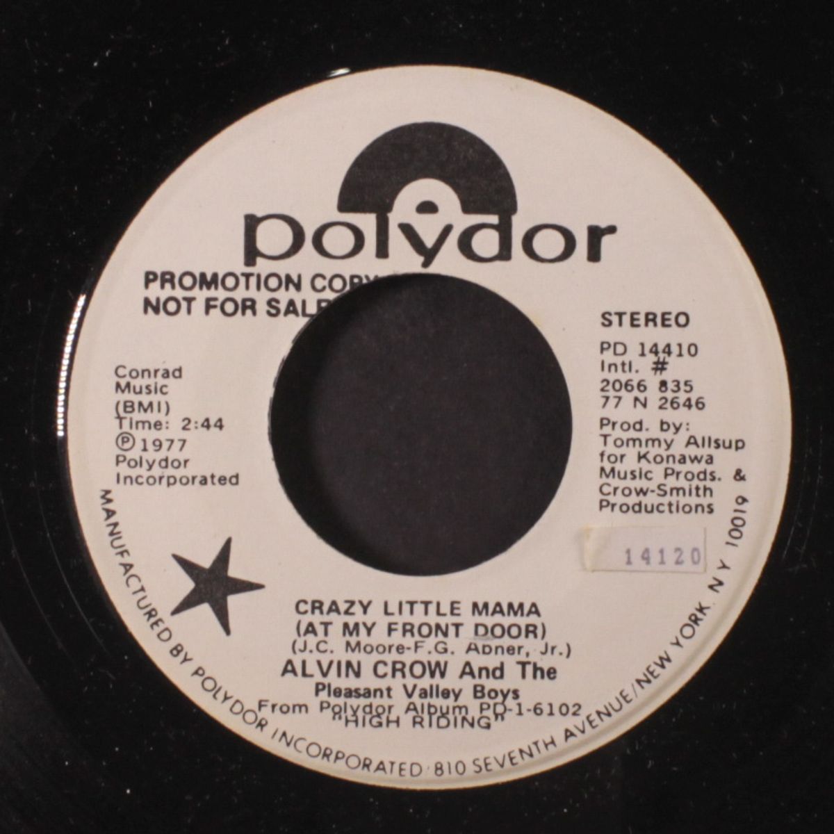 crazy little mama by ALVIN CROW & PLEASANT VALLEY BOYS