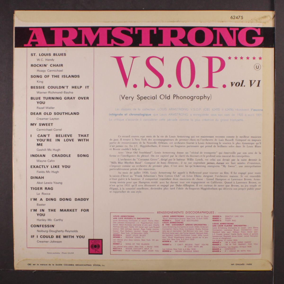 v.s.o.p., vol. 6 by LOUIS ARMSTRONG