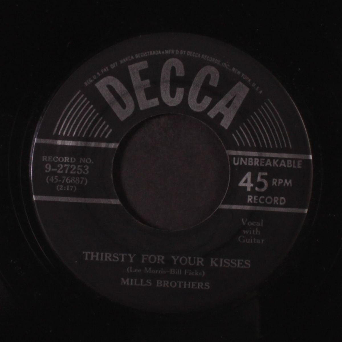 thirsty for your kisses by MILLS BROTHERS
