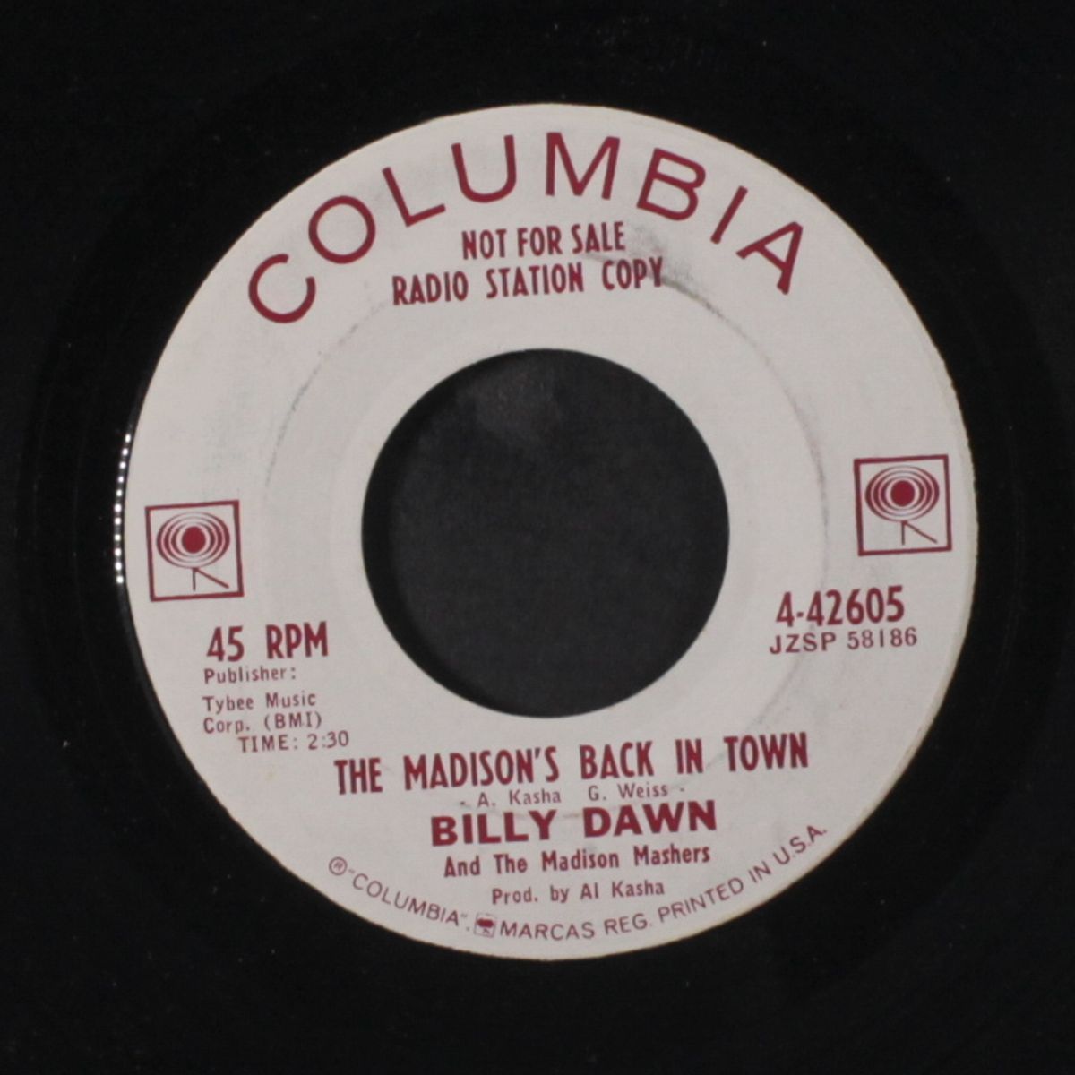the madison's back in town / faint heart by BILLY DAWN