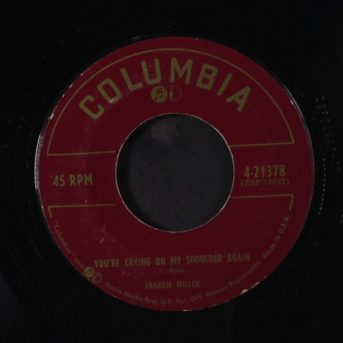 you're crying on my shoulder again / you don't show me much by FRANKIE MILLER