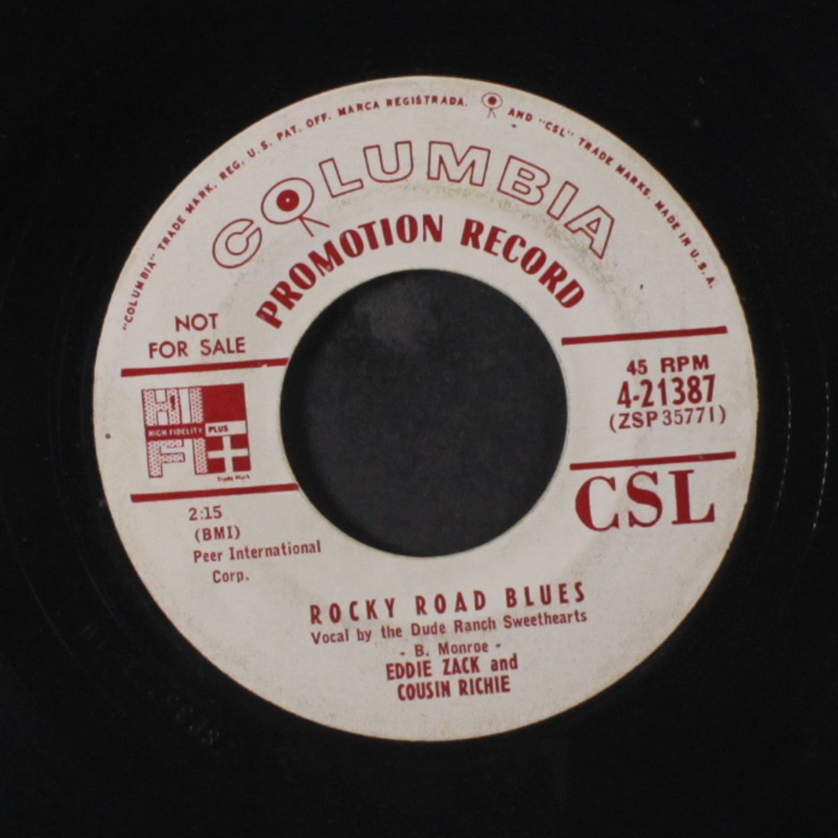 rocky road blues / love, lover by EDDIE ZACK & COUSIN RICHIE
