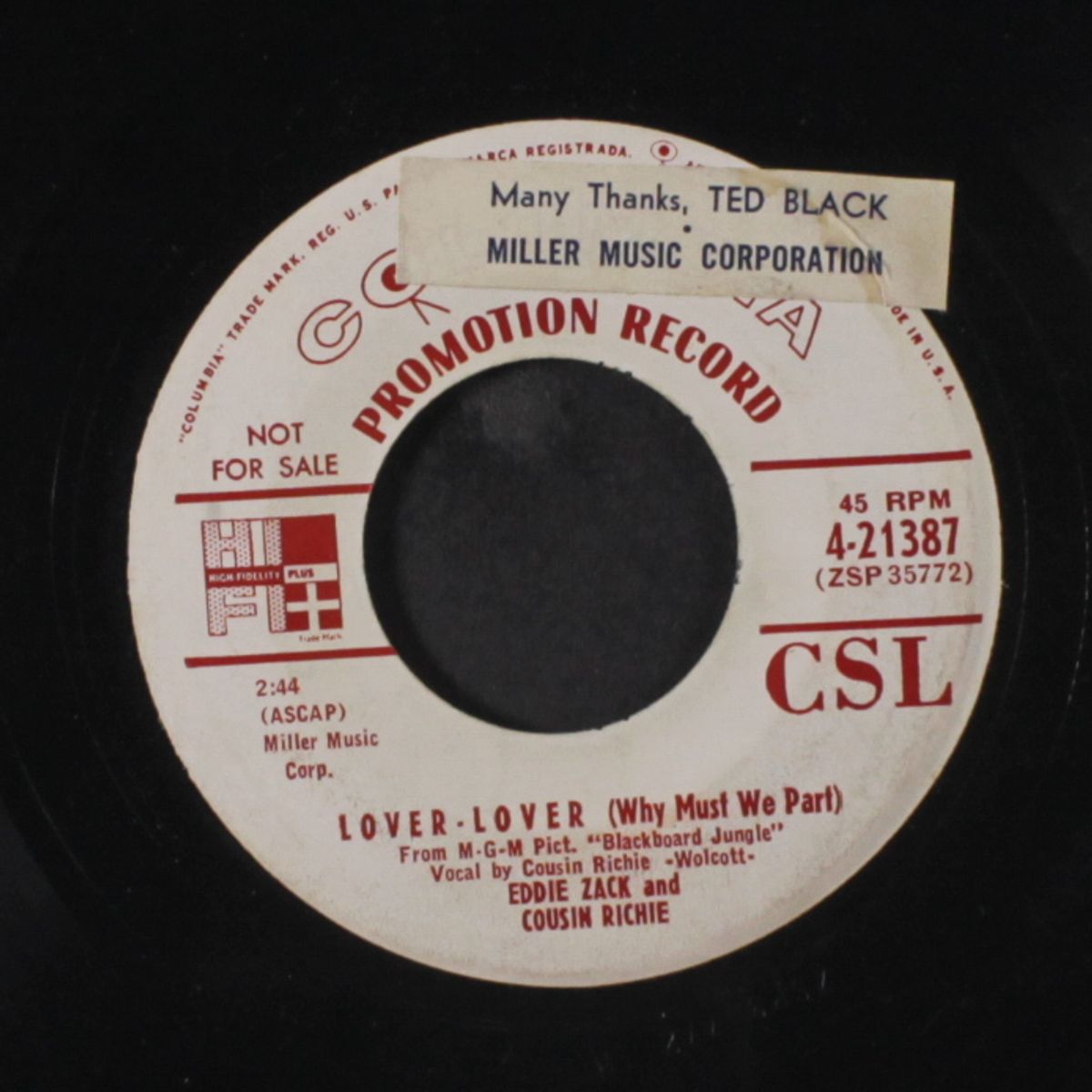 rocky road blues / love, lover by EDDIE ZACK & COUSIN RICHIE