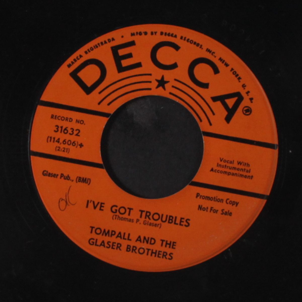 a girl like you / i've got troubles by TOMPALL & GLASER BROTHERS