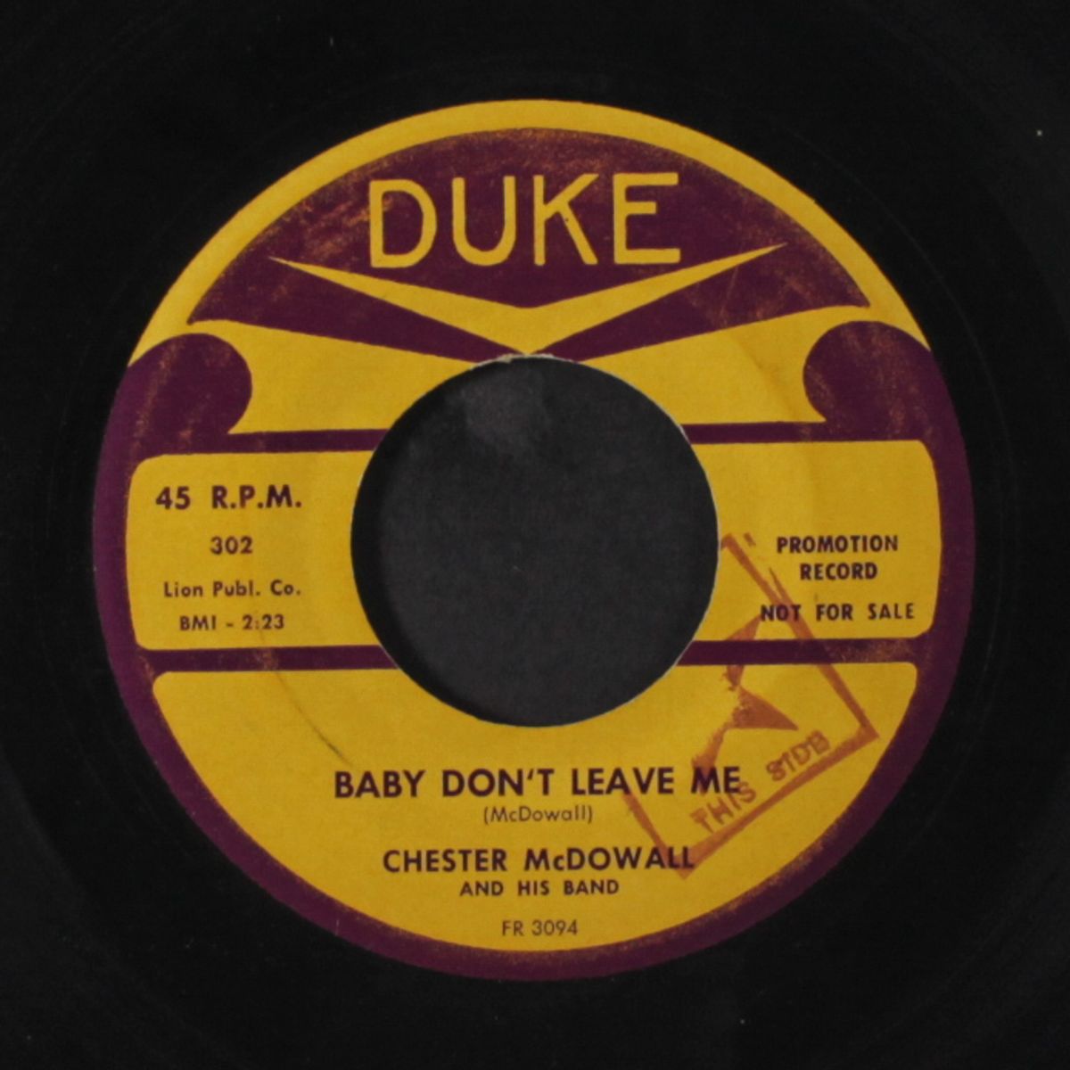baby don't leave me / i wonder why by CHESTER MCDOWALL