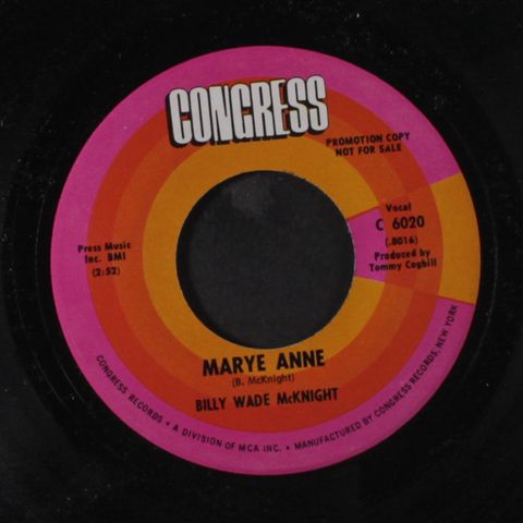 BILLY WADE MCKNIGHT