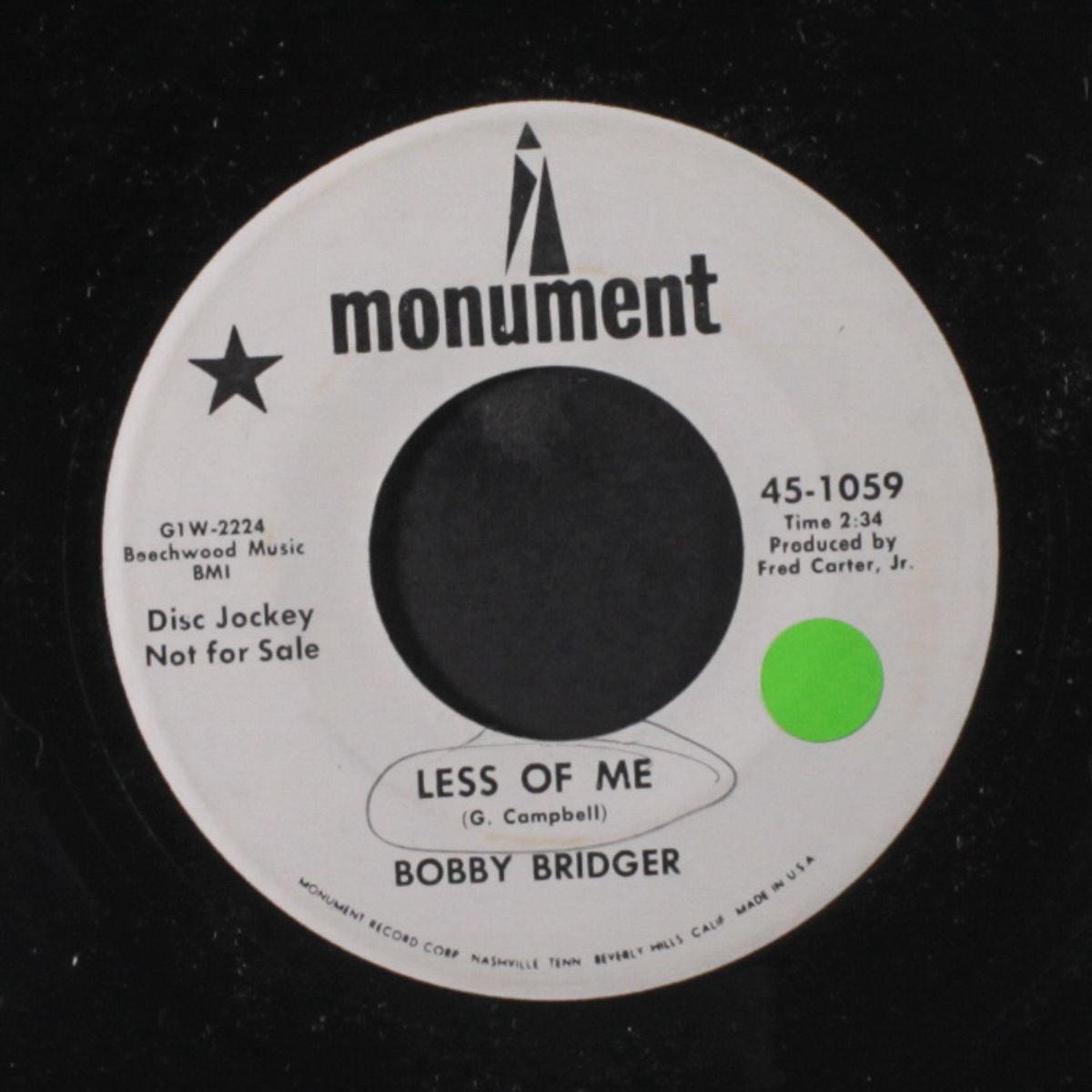 less of me / morgan city by BOBBY BRIDGER