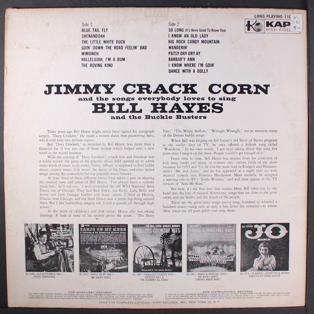 jimmy crack corn by BILL HAYES