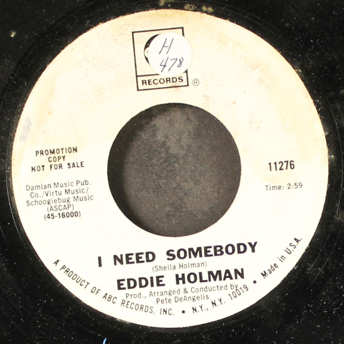i need somebody by EDDIE HOLMAN