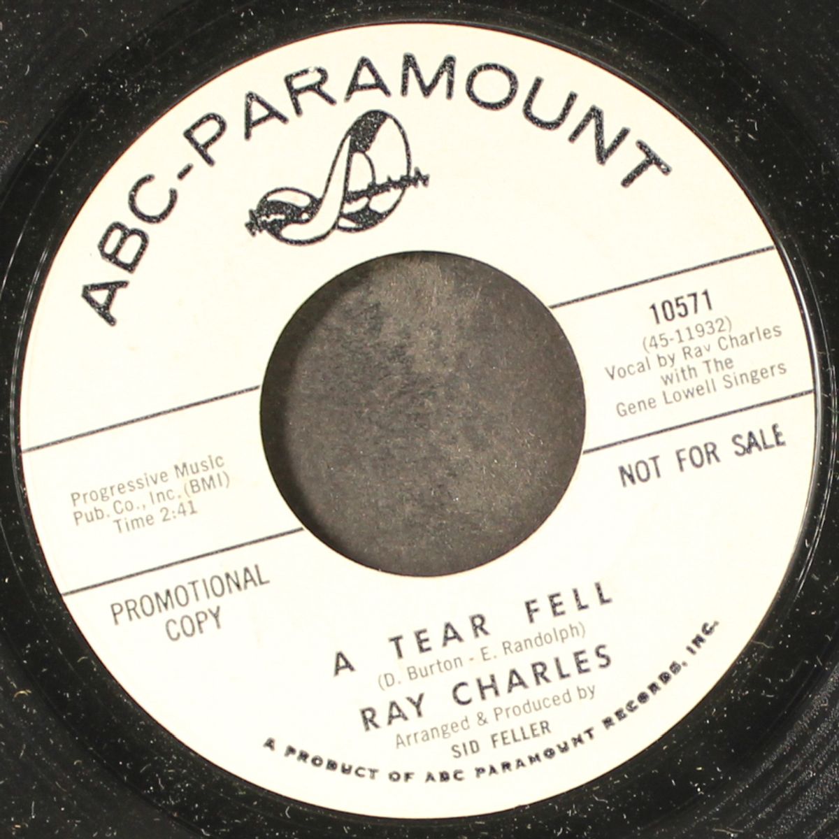 a tear fell / no one to cry to by RAY CHARLES
