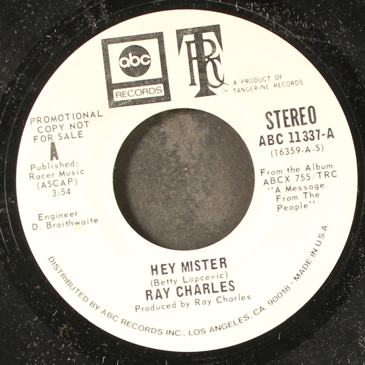 hey mister / mono by RAY CHARLES
