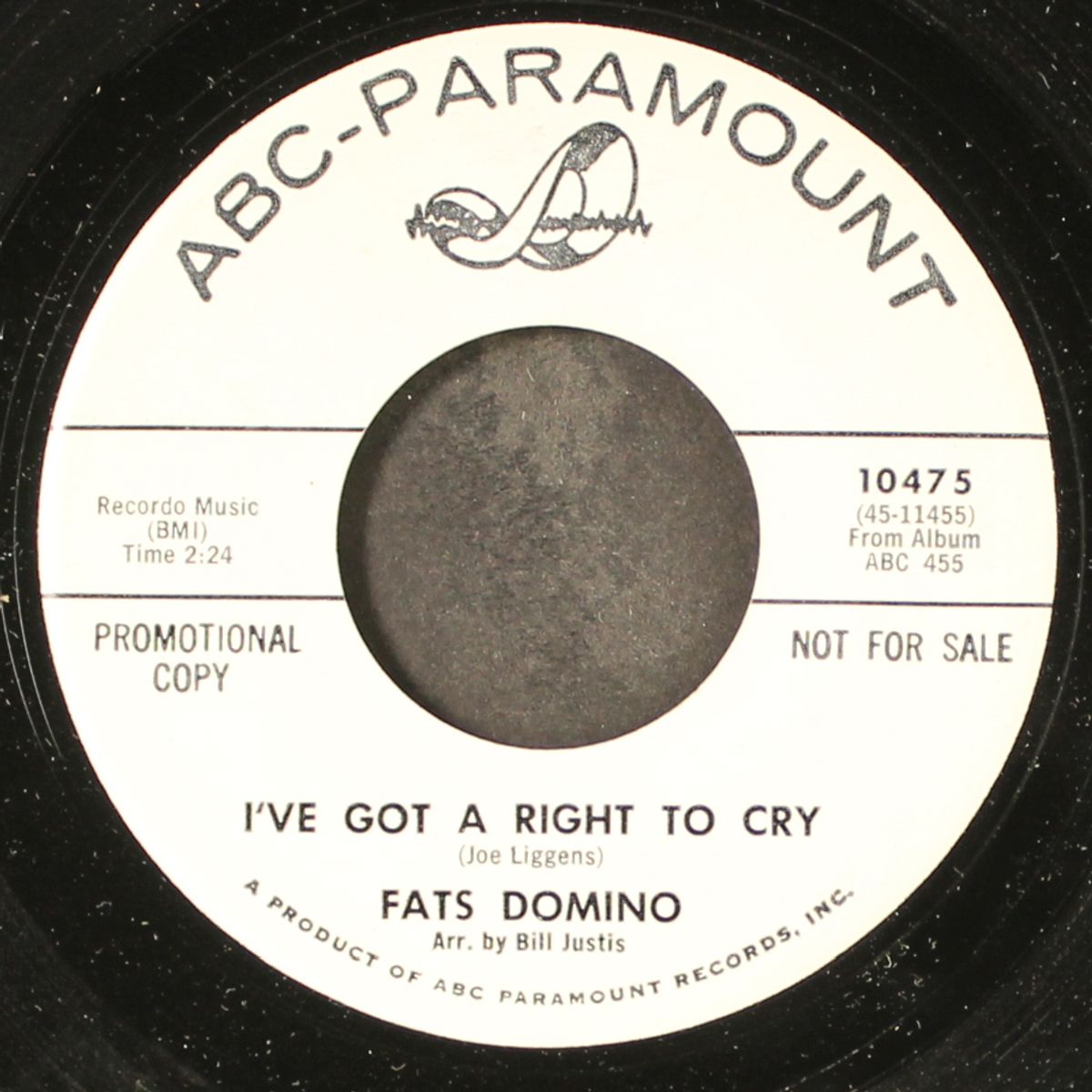 i've got a right to cry / when i'm walking by FATS DOMINO