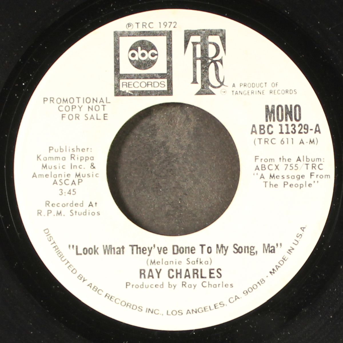 look what they've done to my song, ma by RAY CHARLES