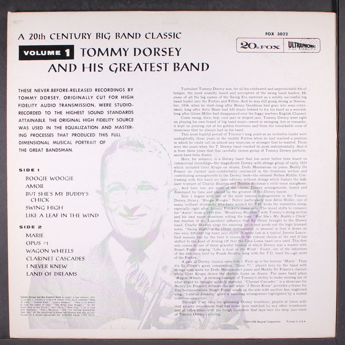 and his greatest band, vol. 1 by TOMMY DORSEY