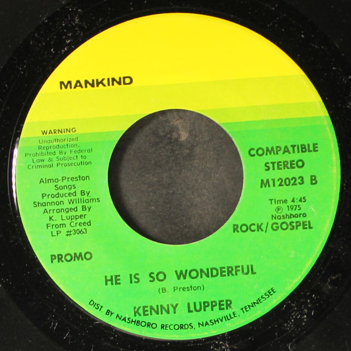 do the best you can / he is so wonderful by KENNY LUPPER